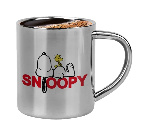 Snoopy sleep — Double-wall metal cup for espresso (220ml)