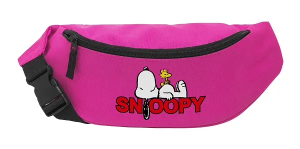 Snoopy sleep — Unisex waist bag (banana) in PINK color with 2 pockets