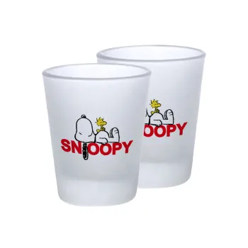 Snoopy sleep, Σφηνοπότηρα γυάλινα 45ml του πάγου (2 τεμάχια)