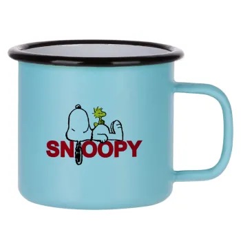 Snoopy sleep, Κούπα Μεταλλική εμαγιέ ΜΑΤ σιέλ 360ml