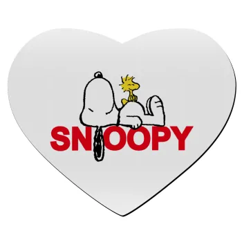Snoopy sleep, Mousepad heart 23x20cm