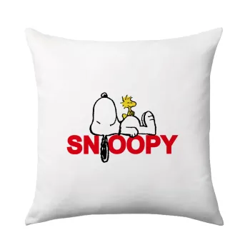 Snoopy sleep, Μαξιλάρι καναπέ 40x40cm περιέχεται το  γέμισμα