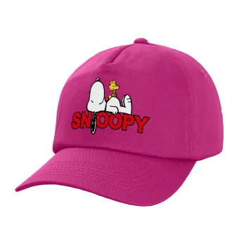 Snoopy sleep, Καπέλο Ενηλίκων Baseball, 100% Βαμβακερό,  Φούξια,(purple) (ΒΑΜΒΑΚΕΡΟ, ΕΝΗΛΙΚΩΝ, UNISEX, ONE SIZE)