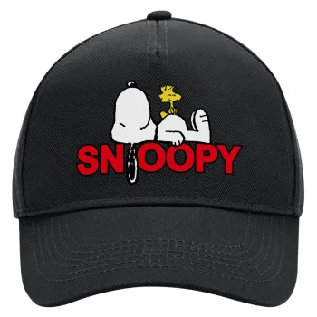Snoopy sleep, Καπέλο Ενηλίκων Ultimate ΜΑΥΡΟ, (100% ΒΑΜΒΑΚΕΡΟ DRILL, ΕΝΗΛΙΚΩΝ, UNISEX, ONE SIZE)