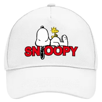 Snoopy sleep, Καπέλο Ενηλίκων Baseball, Drill, Λευκό (100% ΒΑΜΒΑΚΕΡΟ, ΕΝΗΛΙΚΩΝ, UNISEX, ONE SIZE)