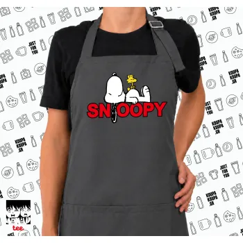 Snoopy sleep, Ποδιά μακριά Σεφ ολόσωμη με τσέπες GREY (ΕΝΗΛΙΚΩΝ)