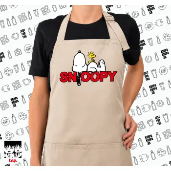 Snoopy sleep, Ποδιά μακριά Σεφ ολόσωμη με τσέπες SAND (ΕΝΗΛΙΚΩΝ)