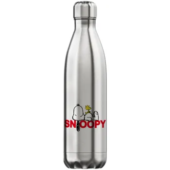 Snoopy sleep, Inox (Stainless steel) hot metal mug, double wall, 750ml