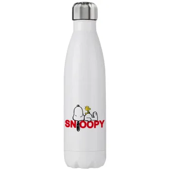 Snoopy sleep, Μεταλλικό παγούρι θερμός (Stainless steel), διπλού τοιχώματος, 750ml