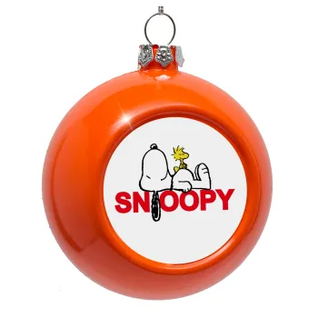 Snoopy sleep, Orange Christmas tree ornament bauble 8cm
