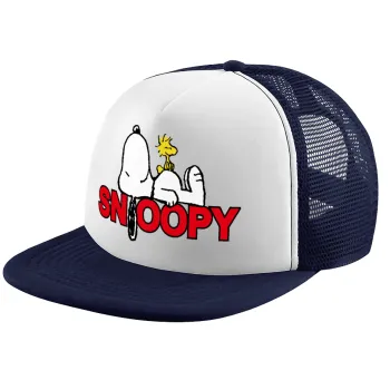 Snoopy sleep, Καπέλο παιδικό Soft Trucker με Δίχτυ ΜΠΛΕ ΣΚΟΥΡΟ/ΛΕΥΚΟ (POLYESTER, ΠΑΙΔΙΚΟ, ONE SIZE)