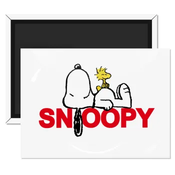 Snoopy sleep, Ορθογώνιο μαγνητάκι ψυγείου διάστασης 9x6cm