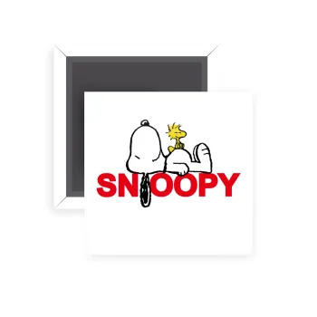 Snoopy sleep, Μαγνητάκι ψυγείου τετράγωνο διάστασης 5x5cm