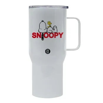 Snoopy sleep, Tumbler με καπάκι, διπλού τοιχώματος (θερμό) 750L