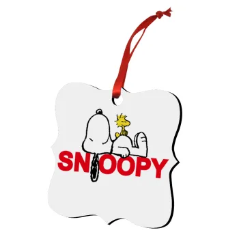 Snoopy sleep, Στολίδι Χριστουγεννιάτικο στολίδι polygon ξύλινο 7.5cm