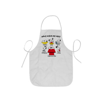 Snoopy what makes my happy, Ποδιά Σεφ ολόσωμη κοντή  Παιδική (44x62cm)