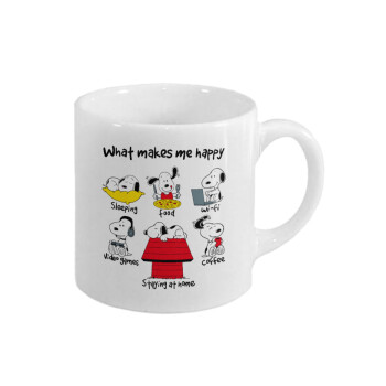 Snoopy what makes my happy, Κουπάκι κεραμικό, για espresso 150ml