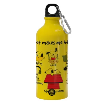 Snoopy what makes my happy, Water bottle 600ml