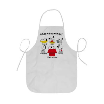 Snoopy what makes my happy, Ποδιά Σεφ ολόσωμη κοντή  Παιδική (44x62cm)