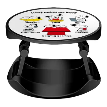 Snoopy what makes my happy, Phone Holders Stand  Stand Βάση Στήριξης Κινητού στο Χέρι