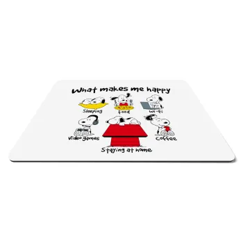 Snoopy what makes my happy, Mousepad rect 27x19cm