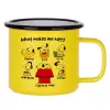 Metallic enamel MATT Yellow cup 360ml