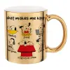 Mug ceramic, gold mirror, 330ml
