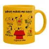 Ceramic coffee mug yellow, 330ml