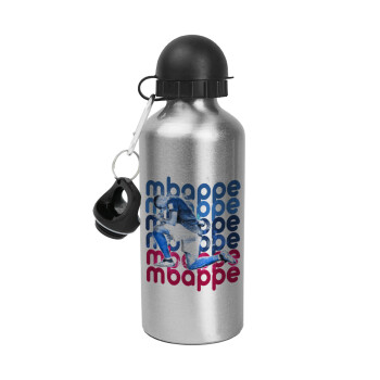 Kylian Mbappé, Metallic water jug, Silver, aluminum 500ml