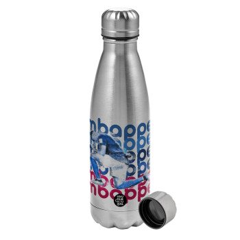 Kylian Mbappé, Metallic water bottle, stainless steel, 750ml
