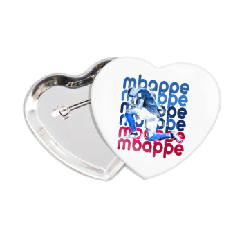 Kylian Mbappé, Κονκάρδα παραμάνα καρδιά (57x52mm)
