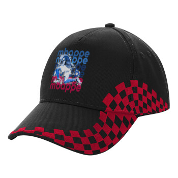 Kylian Mbappé, Adult Cap RACING Ultimate Black/Red, (100% COTTON DRILL, ADULT, UNISEX, ONE SIZE)