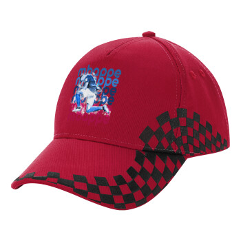 Kylian Mbappé, Adult Cap RACING Ultimate Red/Black, (100% COTTON DRILL, ADULT, UNISEX, ONE SIZE ADULT)