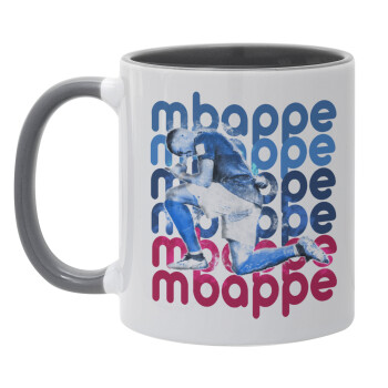 Kylian Mbappé, Mug colored grey, ceramic, 330ml