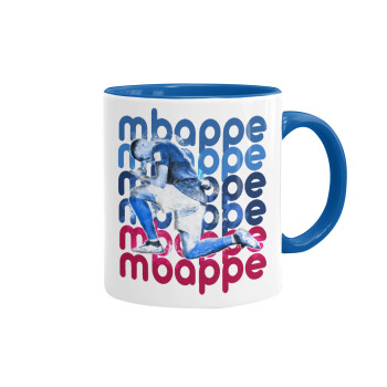 Kylian Mbappé, Mug colored blue, ceramic, 330ml