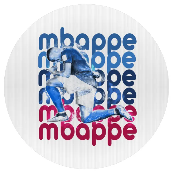 Κιλιάν Μπαπέ — Mousepad Στρογγυλό 20cm