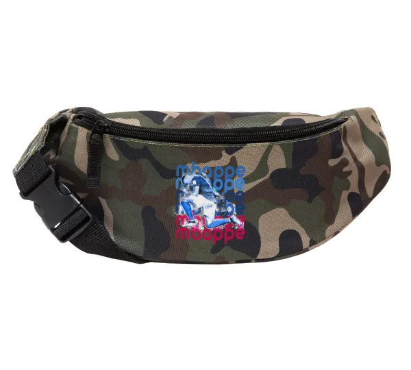 Kylian Mbappé — Unisex waist bag (banana) in Jungle camouflage color with 2 pockets