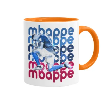 Κιλιάν Μπαπέ, Κούπα χρωματιστή πορτοκαλί, κεραμική, 330ml