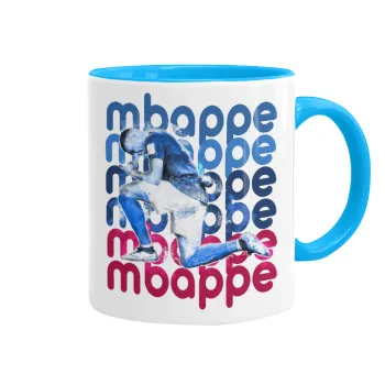 Κιλιάν Μπαπέ, Κούπα χρωματιστή γαλάζια, κεραμική, 330ml