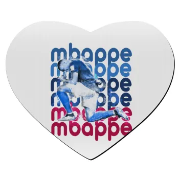 Kylian Mbappé, Mousepad heart 23x20cm