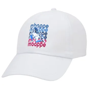 Κιλιάν Μπαπέ, Καπέλο Ενηλίκων Baseball Λευκό 5-φύλλο (POLYESTER, ΕΝΗΛΙΚΩΝ, UNISEX, ONE SIZE)