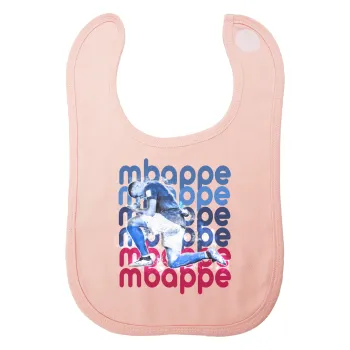 Kylian Mbappé, Σαλιάρα με Σκρατς ΡΟΖ 100% Organic Cotton (0-18 months)