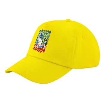 Kylian Mbappé, Child's Baseball Cap, 100% Cotton Twill, Yellow (COTTON, CHILD, UNISEX, ONE SIZE)