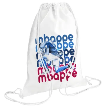 Kylian Mbappé, Backpack pouch GYMBAG white (28x40cm)