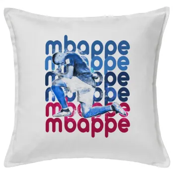 Kylian Mbappé, Sofa cushion White 50x50cm includes filling