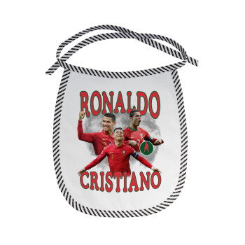 Cristiano Ronaldo, Σαλιάρα μωρού αλέκιαστη με κορδόνι Μαύρη