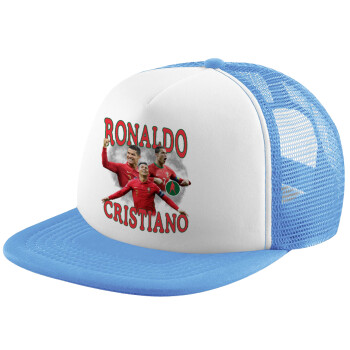 Κριστιάνο Ρονάλντο, Καπέλο Soft Trucker με Δίχτυ Γαλάζιο/Λευκό