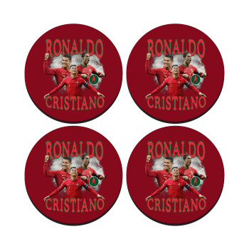 Κριστιάνο Ρονάλντο, ΣΕΤ 4 Σουβέρ ξύλινα στρογγυλά (9cm)