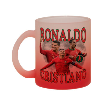 Cristiano Ronaldo, Κούπα γυάλινη δίχρωμη με βάση το κόκκινο ματ, 330ml