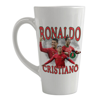 Cristiano Ronaldo, Κούπα κωνική Latte Μεγάλη, κεραμική, 450ml